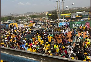 Video: Moment Tinubu Arrived Abeokuta For Ogun APC Presidential Rally