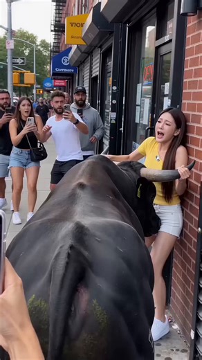 Seedance V2 15-second vertical emergency street incident, realistic cinematic documentary style, 9:16.Reference binding:@ Image1 is the main subject and must remain the same adult young woman throughout the full video. Preserve her exact face, long straight dark-brown hair with center part, fair skin, soft oval face, defined eyeliner, glossy pale pink lips, multiple silver ear studs, and yellow one-shoulder knit top with a silver oval brooch. Do not age-shift her. Do not change hairstyle, outfit