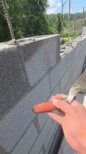🧱 Perfect Concrete Block Laying & Joint Finishing POV
