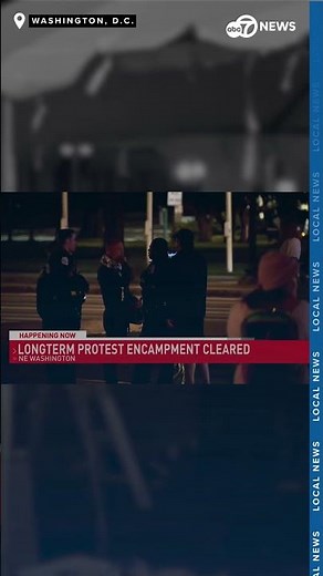 Protest tent in front of D.C.'s Union Station taken down by feds