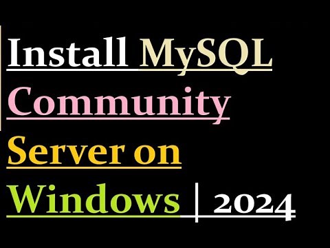 How to install MySQL Community Server on Windows