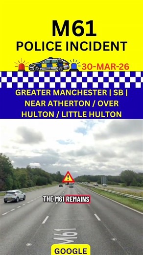 🚨 M61 POLICE INCIDENT ⚠️ |SB ⛔ | GREATER MANCHESTER #ukroads #traffic #police #incident #alert