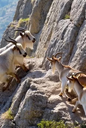 Incredible Climbing Skills of Mountain Goats