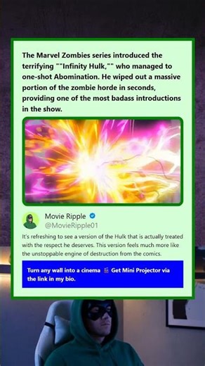 The Marvel Zombies series introduced the terrifying Infinity Hulk who managed to one-shot Abominatio