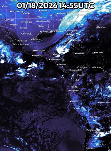 Central America, Caribbean & Mexico 24 Hour Weather | January 18, 2026