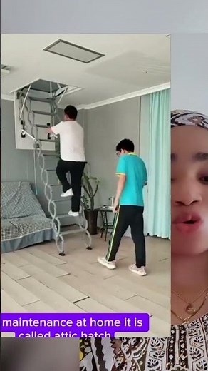 How to access the ceiling using an attic hatch