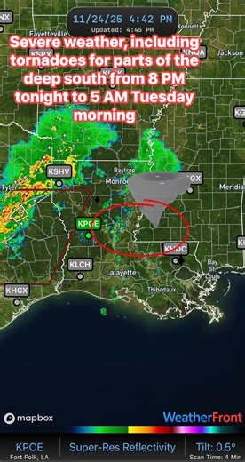 SEVERE THREAT SHIFTING SOUTH. You might have noticed how cool it is outside right now. Temperatures are still in the 50s along and north of the I-20 corridor which is much cooler than expected. Because of this, the higher severe threat appears to be shifting south with locations in the outlined region most at risk through this evening. SOMETHING TO WATCH: If the warm front suddenly surges back north and temperatures quickly warm along the I-20 corridor, then that threat shifts back north. We'll 