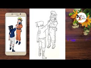 How To Draw "Naruto Vs Sasuke" Fight || Anime Drawing Full Body || Step By Step