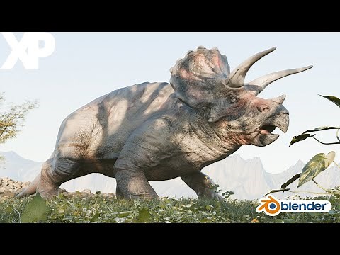 Ankylosaurus vs Triceratops (Blender Animation)