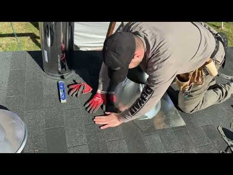 How to Install a Chimney Pipe Roof Flashing ( wood stove install, sauna etc. )