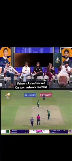 Faheem Ashraf wicket cartoon network reaction #cartoonnetwork #reaction #pakvsusa #wc2026 #faheemashrafwicket