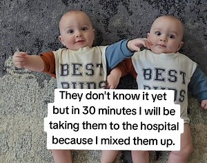 3.6K views · 28 reactions | #identical #twins #babies #brothers #parenting #hospital #birth #birthstories #pregnant #delivering #funny #comedy #silly #satire #baby #mom | Twin pregnancy | Facebook
