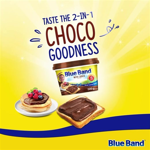 Have you tried Blue Band Choco? Blue Band now with delicious choco. Sooo yummy and soo nutritious! Available in stores countrywide so grab yours today! #yummy #BBChoco | Blue Band Kenya