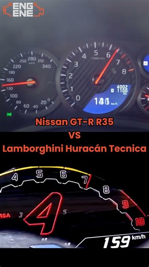 Nissan Gt-R R35 vs Lamborghini Huracán Tecnica #Shorts