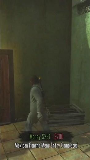 200$ Mexican Poncho Menu Entry l Red Dead Redemption #rdr #johnmarston #gaming #shorts