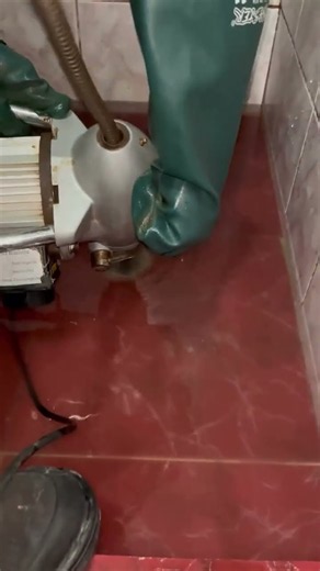 The fastest way to fix a backed up toilet #plumbing #satisfying #shorts