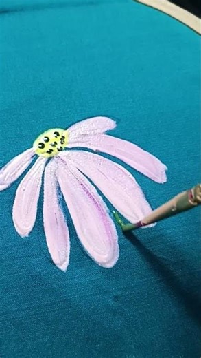 simple fabric art free hand painting