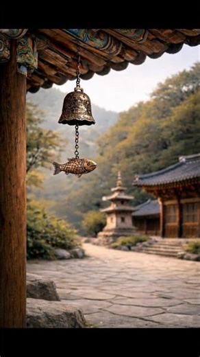 마음이 맑아지는 소리, 사찰의 바람과 풍경 🎐✨| Temple Wind Chime Sound #ASMR #명상 #사찰 #temple #gooddreams #sleep