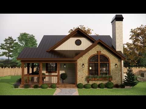 28×36 ft Charming Cottage House Design | Cozy 2 Bedroom Layout + Full Floor Plan