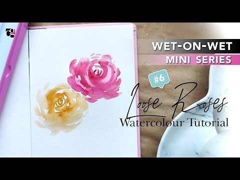 Simple Watercolor Techniques for Beginners | Easy Wet-on-Wet Loose Roses