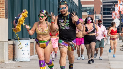 Cupid's Undie Run participants circle Comerica Park to fundraise for NF