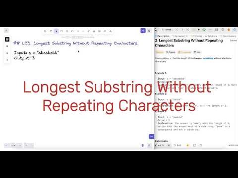 Longest Substring Without Repeating Characters - Leetcode 3 - Python