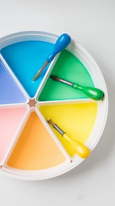 Chalk paint- so easy to prepare, yet such a huge favourite with kids, especially in summer! ☀️ This activity is taken from our sensory play activity cards! Comment ‘cards’ for the recipe and link to our cards. . Provide paintbrushes or put it in squeezy or spray bottles instead. We set ours up in the PlayTRAY. . As the chalk paint dries it goes beautifully vibrant. The best part is it is so easy to remove again with water or rain! . Find out more about our sensory play activity cards and the Pla