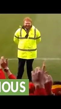 Rugby fans hilariously serenade Ed Sheeran look-alike