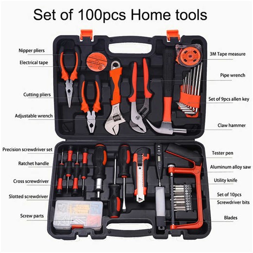 Home Hand Tool Set Household Woodworking Combination Toolbox Auto Repair Kits Electric Tool Box Gift Toolkit Manual Garden Tools