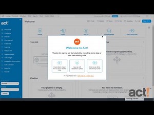 Act! CRM Classic Training Video: Using the Getting Started Menus