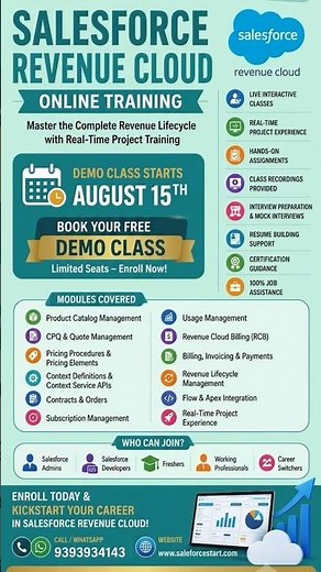 Salesforce Revenue Cloud Online Training with Real-Time Projects & Job Support