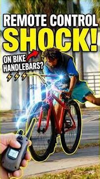 Remote electric handlebar bait prank! ⚡️ #funny #hilariousfails #instantkarma #baitbike