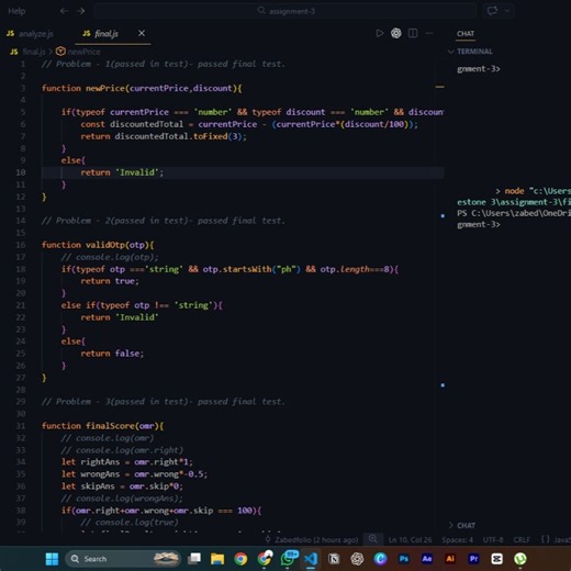 Zabed Mahmud | Assignment 3 — Submitted Successfully All problems passed the final tests — Alhamdulillah. However, the assignment came with several real... | Instagram