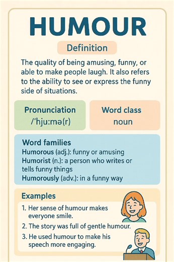 Learn one word daily: humour | Integrity English | Facebook