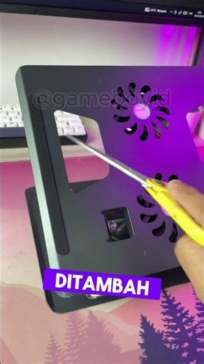 Stand Laptop Gaming dengan 2 Fan #stand #standlaptop