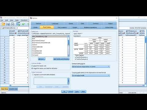How to format tables in APA style on SPSS