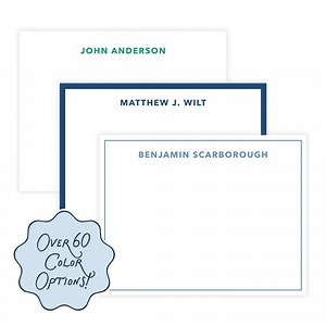 PRINTABLE Stationery for Men | Note Cards for Him | Custom Name Stationery Template | Personalized Thank You Notes | Multiple Color Options - Etsy Canada