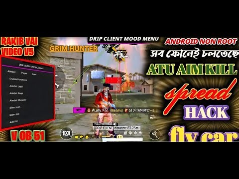 DRIP CLIENT V1.9 NEW UPDATE OB 51 VIDEO FREE FIRE HACK ALL SERVER OPP WORK ALL DEVICE WORKING