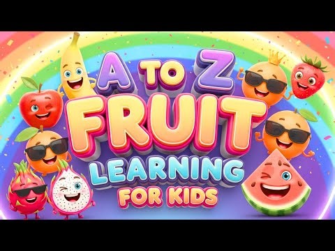 Funny Fruits Cartoon 🍎🍌🥭 | A to Z Fruit Names Educational Learning for Kids