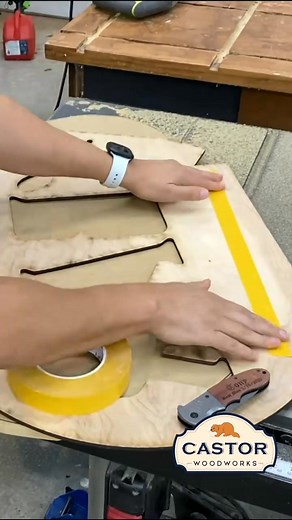 Working on a pretty cool sign!#castorwoodworks #templateroutingbasics... | Eliza Holt