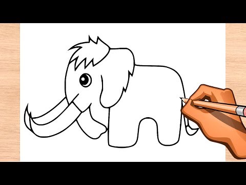 How to Draw a Mammoth easy - Drawing Step by Step