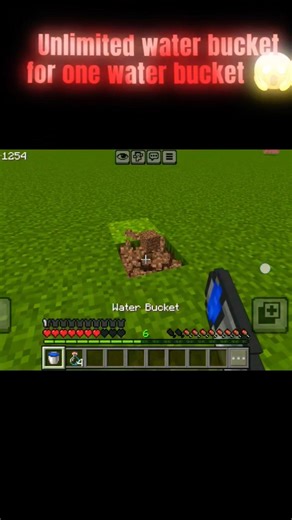 one water bucket se limited water in Minecraft ☠️