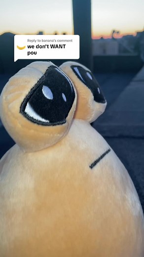 Replying to @banana #pou #plushie Get him in our bio😕