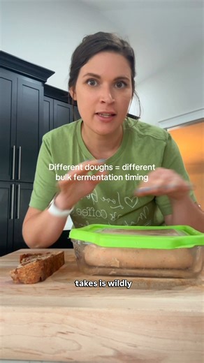 Rebekah Parr - I’m That Sourdough Gal® on Instagram: "I stopped looking at the clock, charts, percentage rise, all of it. Learning to read my dough has been the single best skill I worked on in 2025. Every recipe behaves differently. I repeat!!! Every recipe behaves differently. What type of flour(s) are in the dough? Whole grains ferment faster. How much water is in the dough? Higher hydration doughs ferment faster. Did you do a fermentolyse? The fermentation is faster. Are there any add-ins, l