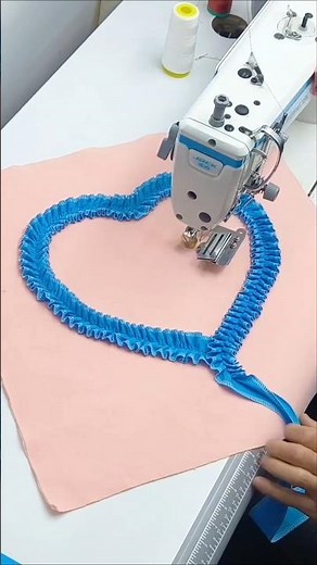 DIY Ruffle Heart Pillow Tutorial #sewingmachine #sewapasystem #versatilesewin #shorts #sewinghacks