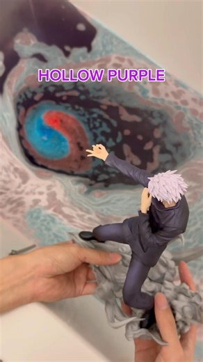 How Gojo creates Purple…🔴+🔵=🫴🟣#gojo #hollowpurple #jujutsukaisen #jjk
