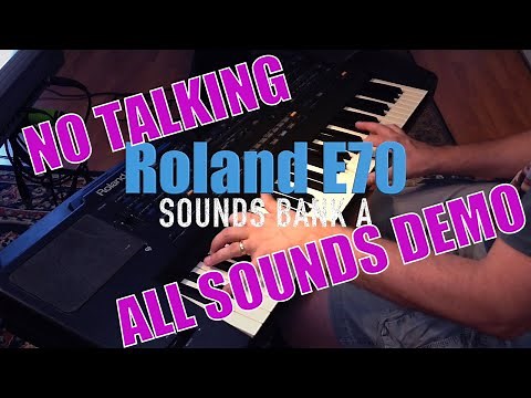 Roland E70 ALL Sounds Demo Bank A | Vintage Synth Arranger Keyboard | No Talking