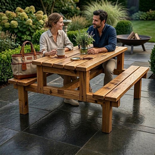 Picnic Table Plans PDF, Outdoor Woodworking Build Guide (instant Download) - Etsy