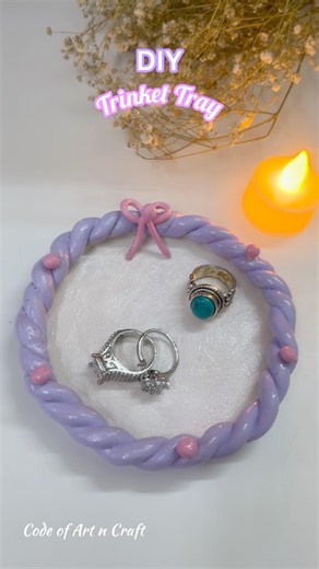 Easy Clay Trinket Tray #diy #moulditclay #cute #asthetic #viral #trending #shorts #pinterest #craft