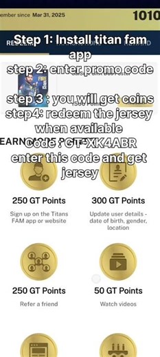 Get free gujrat titans jersey use promo code GT-XK4ABR and get jersey #gujarattitans #ipl #ytshort